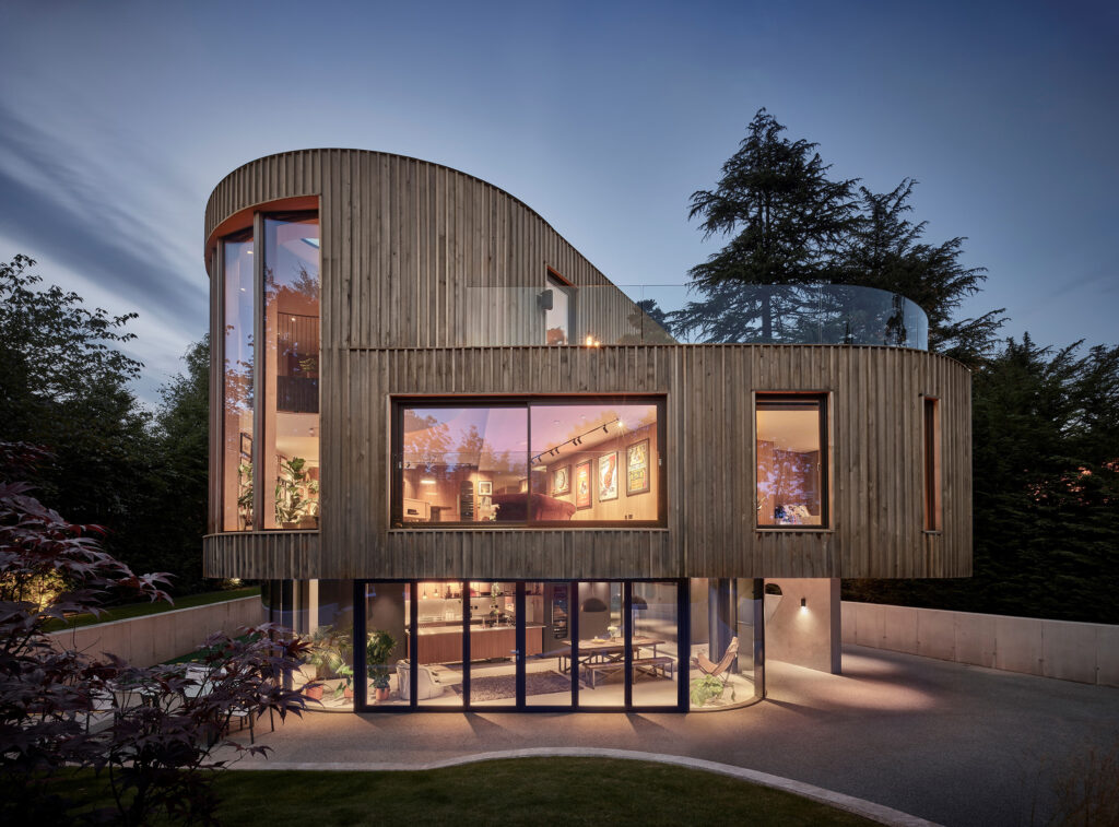 villa offland - stiklotas konstrukcijas - aluminija logi, durvis